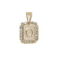 Gold Plated Pendant-Initials Square