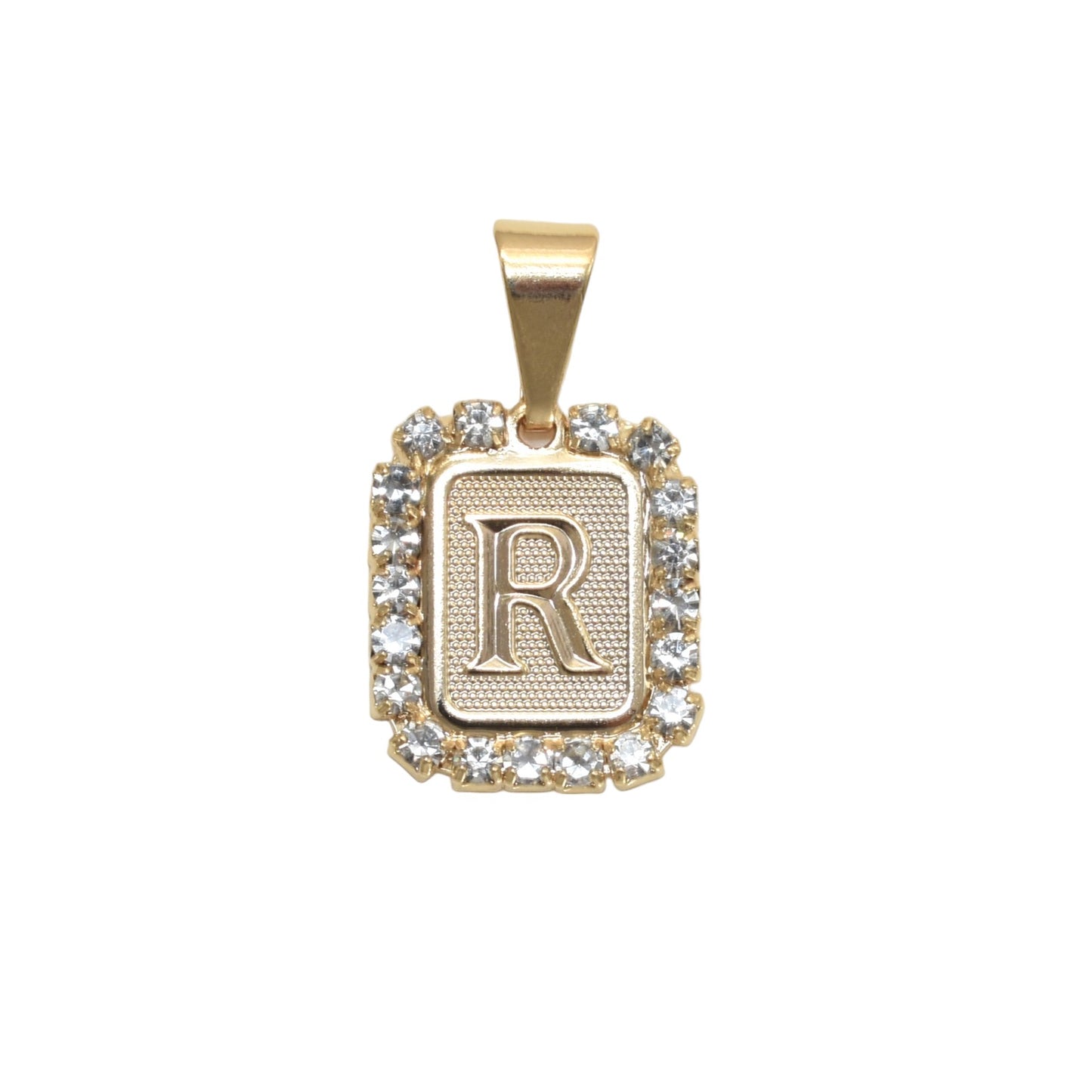 Gold Plated Pendant-Initials Square