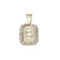 Gold Plated Pendant-Initials Square