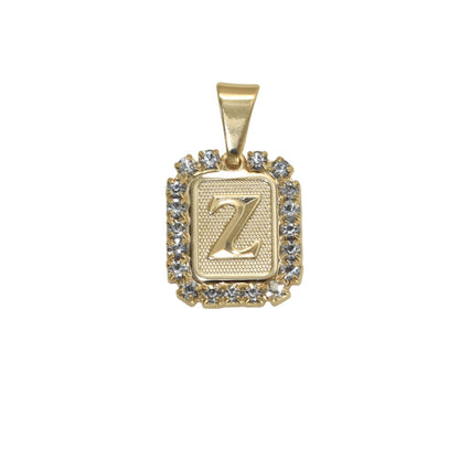 Gold Plated Pendant-Initials Square