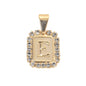 Gold Plated Pendant-Initials Square