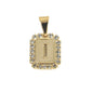 Gold Plated Pendant-Initials Square