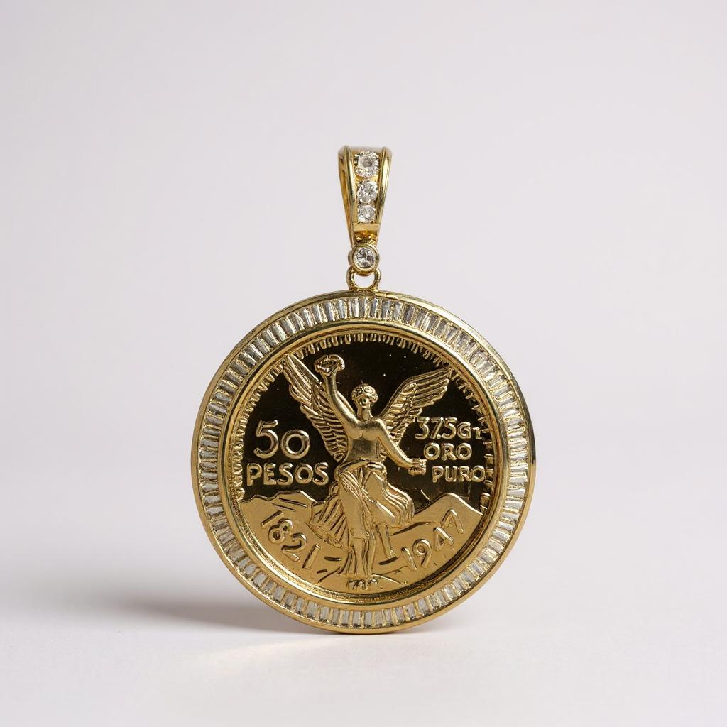 Gold Plated Pendant-Centanario - Amafhha Jewels