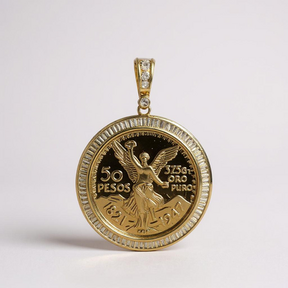 Gold Plated Pendant-Centanario - Amafhha Jewels