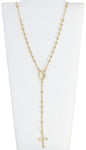 Gold Plated Rosary Pendant Necklace | Wholesale Jewelry