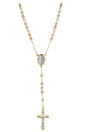 Gold Plated Tri Tone Rosary | Wholesale Jewelry