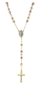 Gold Plated Tri Tone Rosary | Wholesale Jewelry