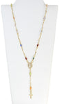 Gold Plated Rosary Pendant Necklace | Wholesale Jewelry