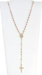 Gold Plated Rosary Pendant Necklace| Wholesale Jewelry