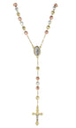 Gold Plated Tri Tone Rosary | Wholesale Jewelry