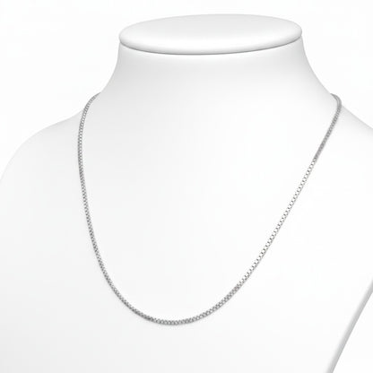 Sleek 925 sterling silver Box 15 Chain Necklace