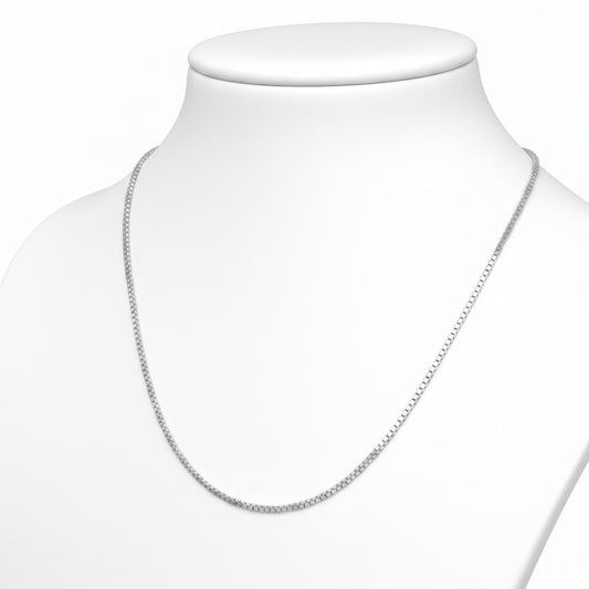 Sleek 925 sterling silver Box 15 Chain Necklace