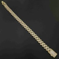 Gold Plated Chains-Monaco Chains and Bracelet - Amafhha Jewels