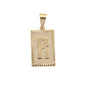 Gold Plated Pendant-Initials Square Diamond Cut