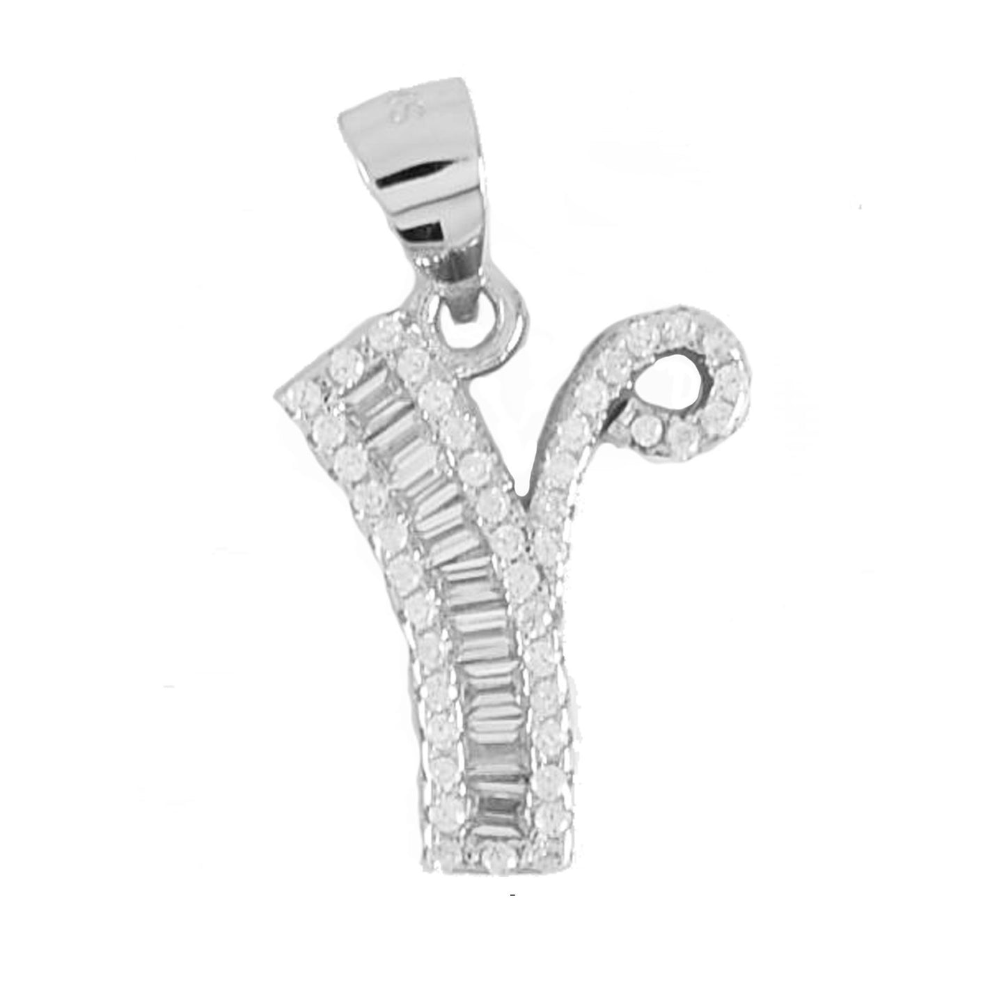 925 Sterling Silver Alphabet Pendant Y | Wholesale Jewelry