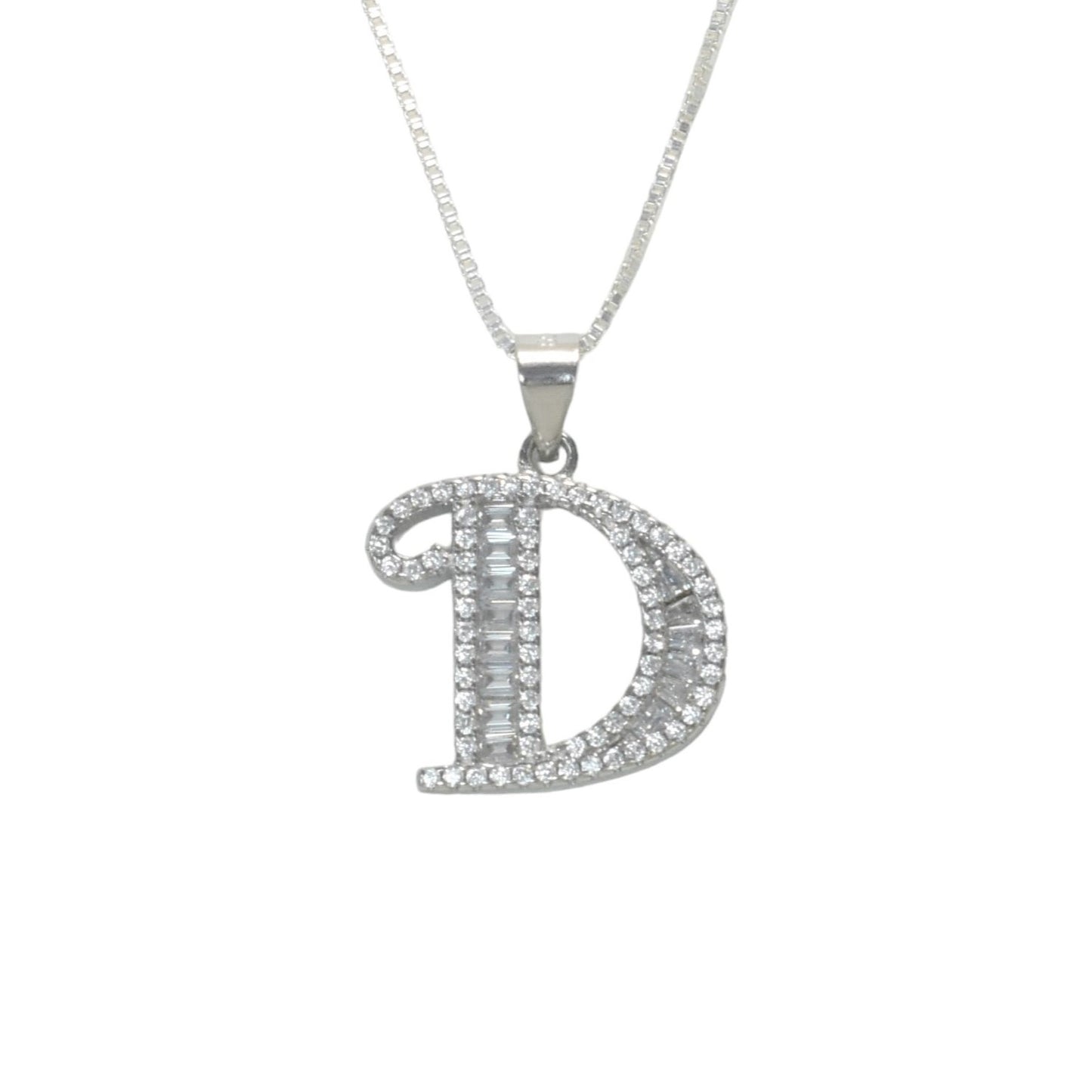 925 Sterling Silver Alphabet Pendant D | Wholesale Jewelry