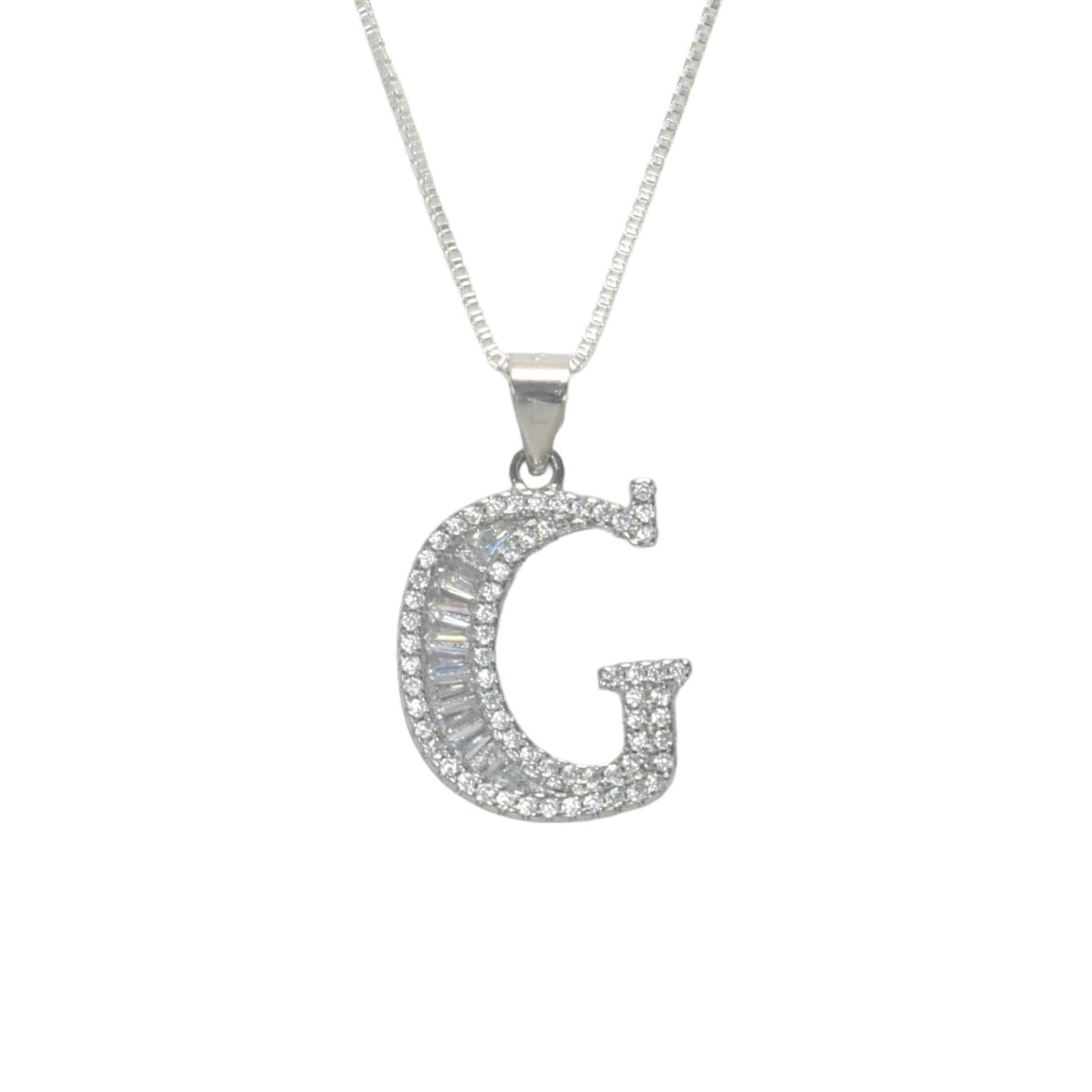 925 Sterling Silver Alphabet Pendant G | Wholesale Jewelry