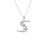 925 Sterling Silver Alphabet Pendant S
