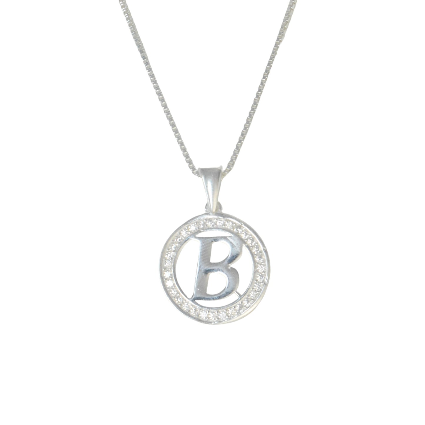 925 Sterling Silver Letter Pendant B | Wholesale Jewelry