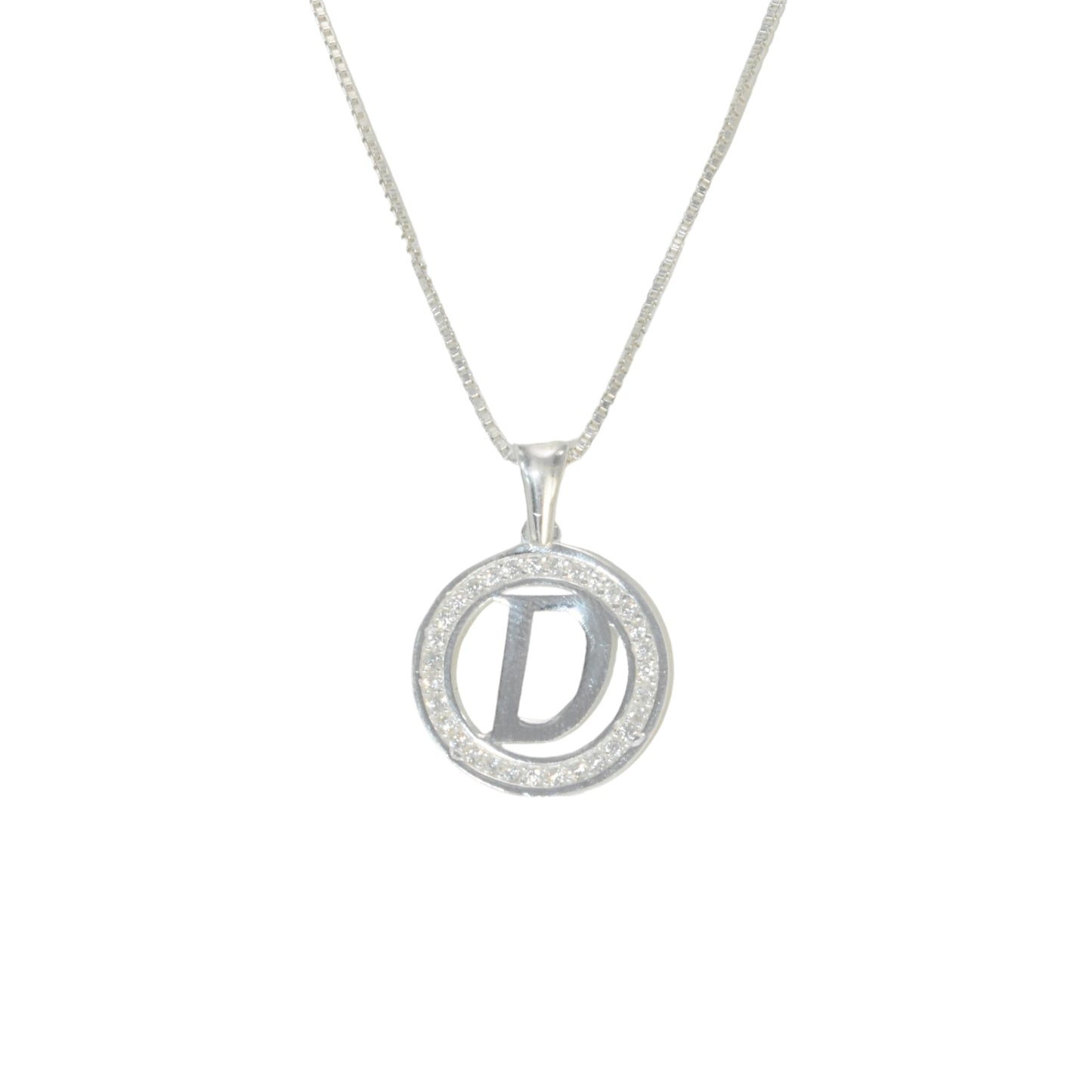 925 Sterling Silver Letter Pendant D | Wholesale Jewelry