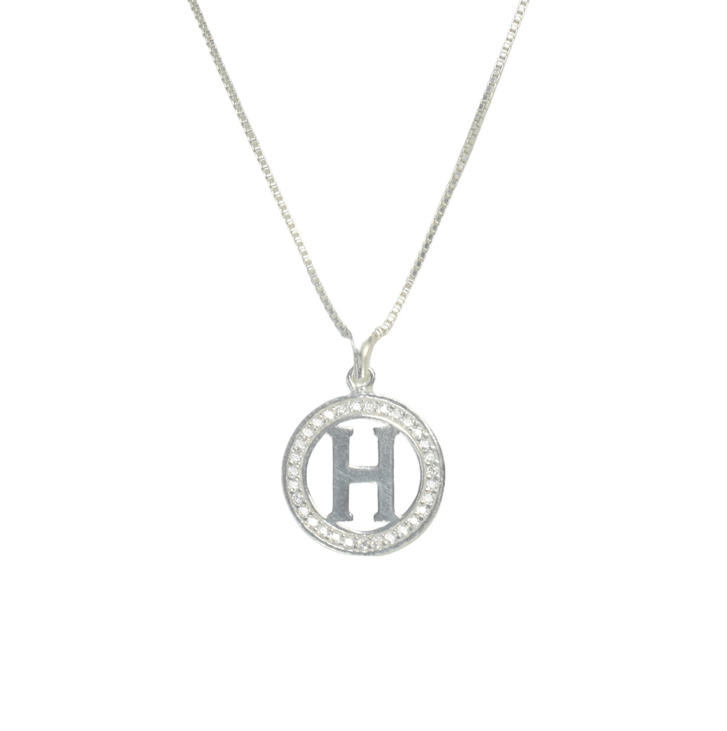 925 Sterling Silver Letter Pendant H | Wholesale Jewelry