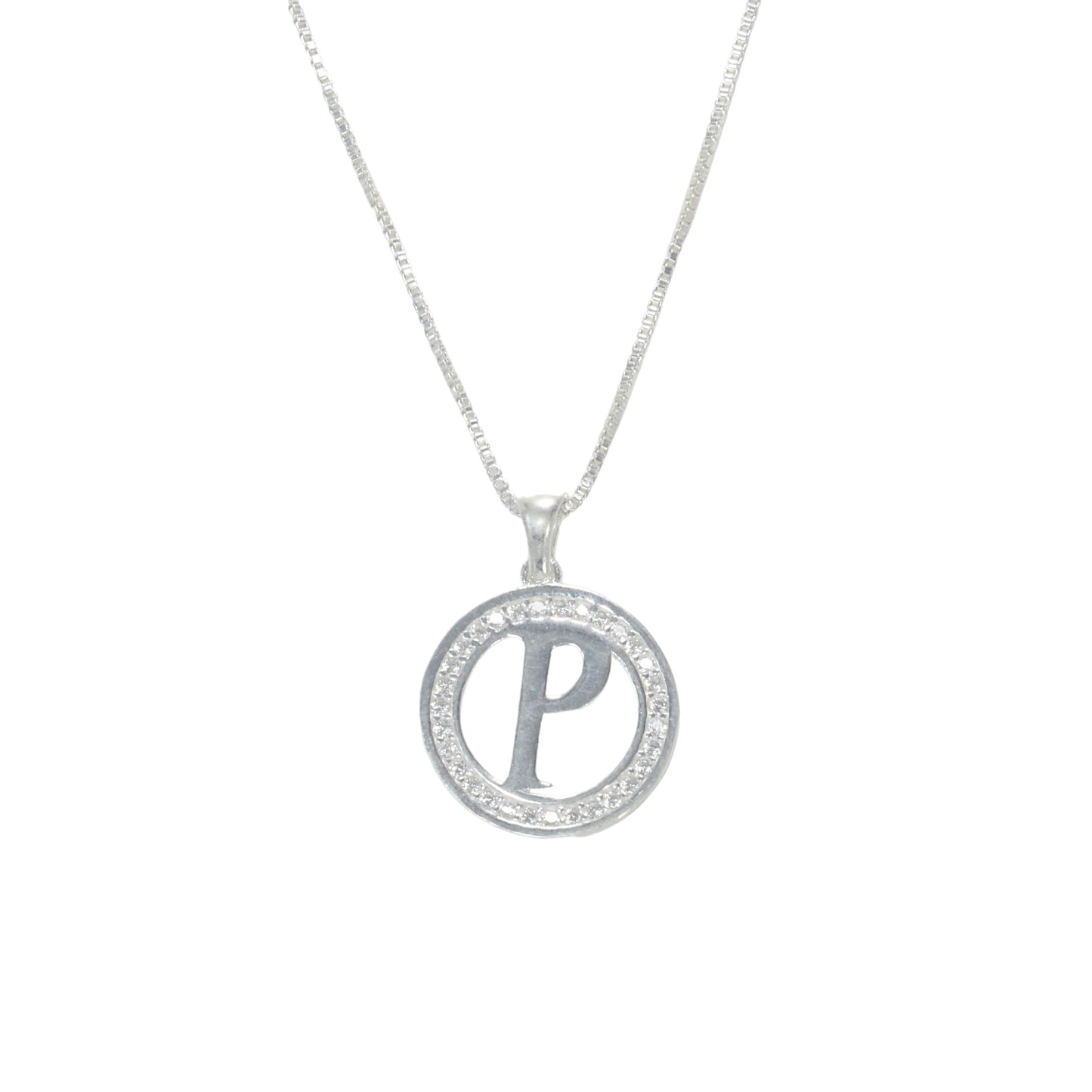 925 Sterling Silver Letter Pendant P | Wholesale Jewelry