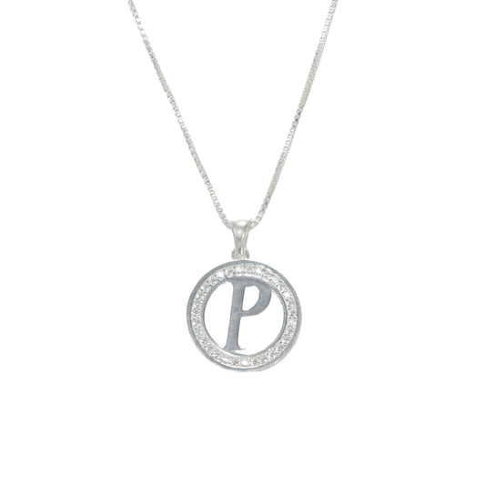 925 Sterling Silver Letter Pendant P