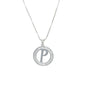 925 Sterling Silver Letter Pendant P | Wholesale Jewelry