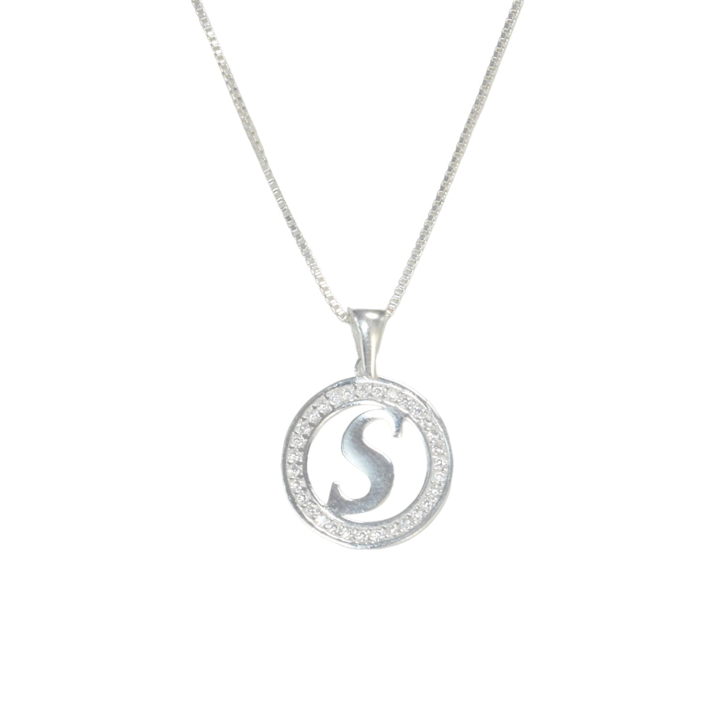 925 Sterling Silver Letter Pendant S | Wholesale Jewelry