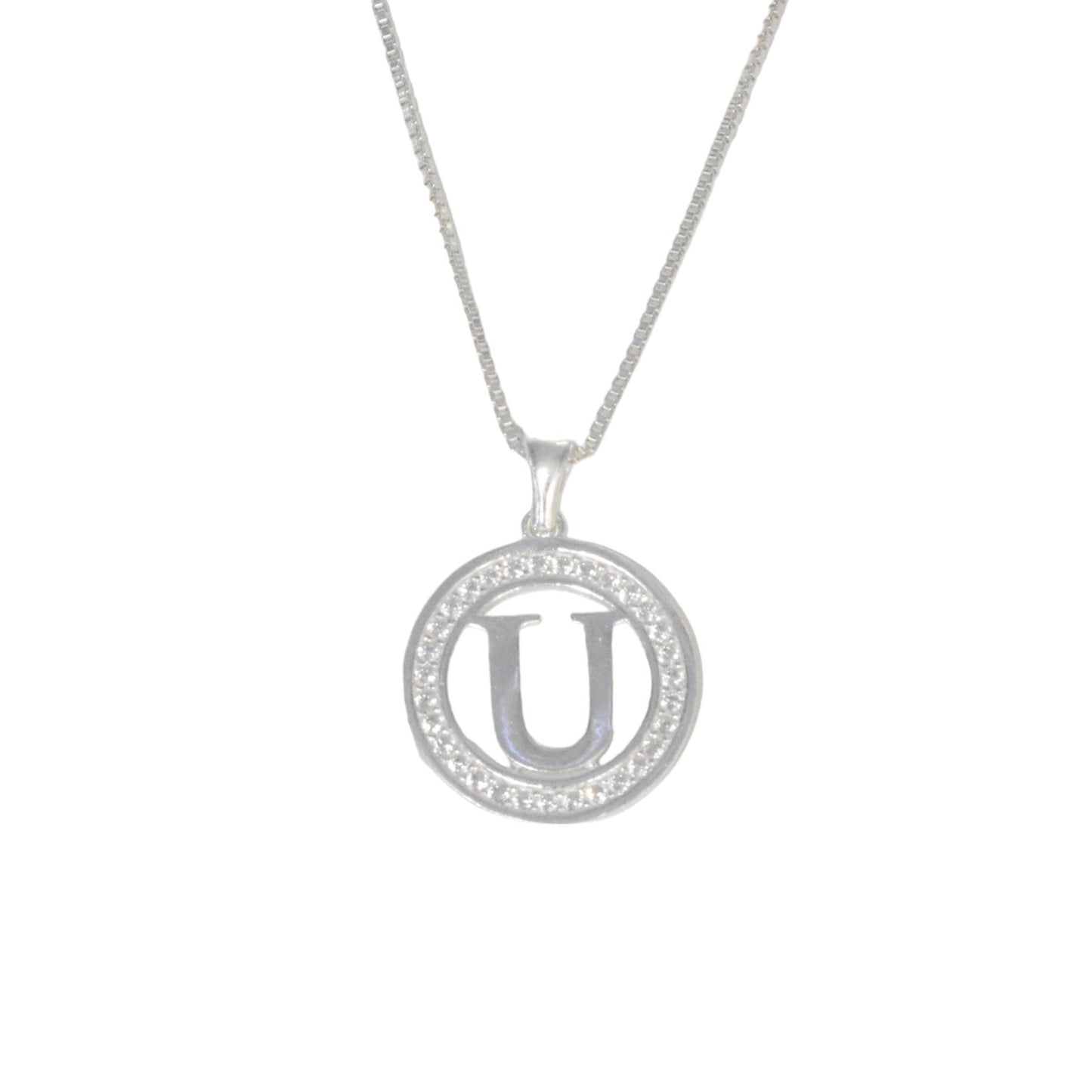 925 Sterling Silver Letter Pendant U | Wholesale Jewelry