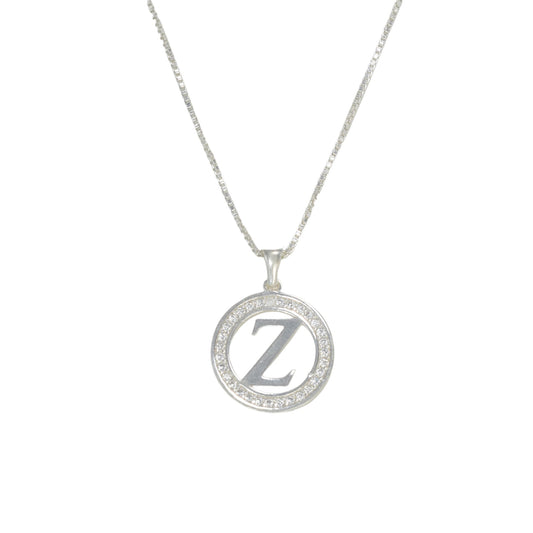 925 Sterling Silver Letter Pendant Z