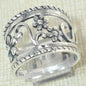 925 Plata Flor Anillos , Sterling Silver Flower Rings