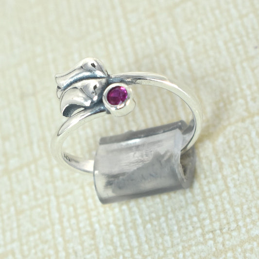 925 Plata CZ Anillos , Pink CZ Rings, Sterling Silver Protection Rings