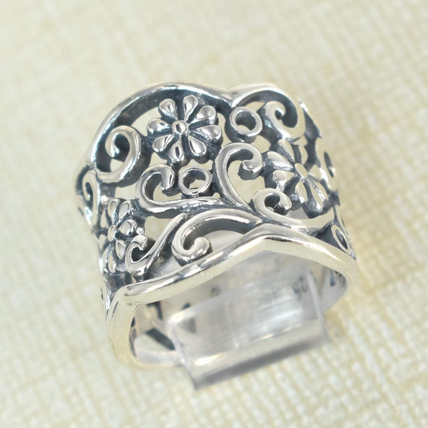 925 Plata CZ Anillos , Flower Rings, Sterling Silver Protection Rings