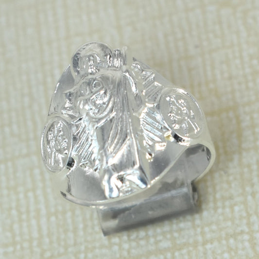 925 Plata St Judas Anillos , Sterling Silver Protection Rings