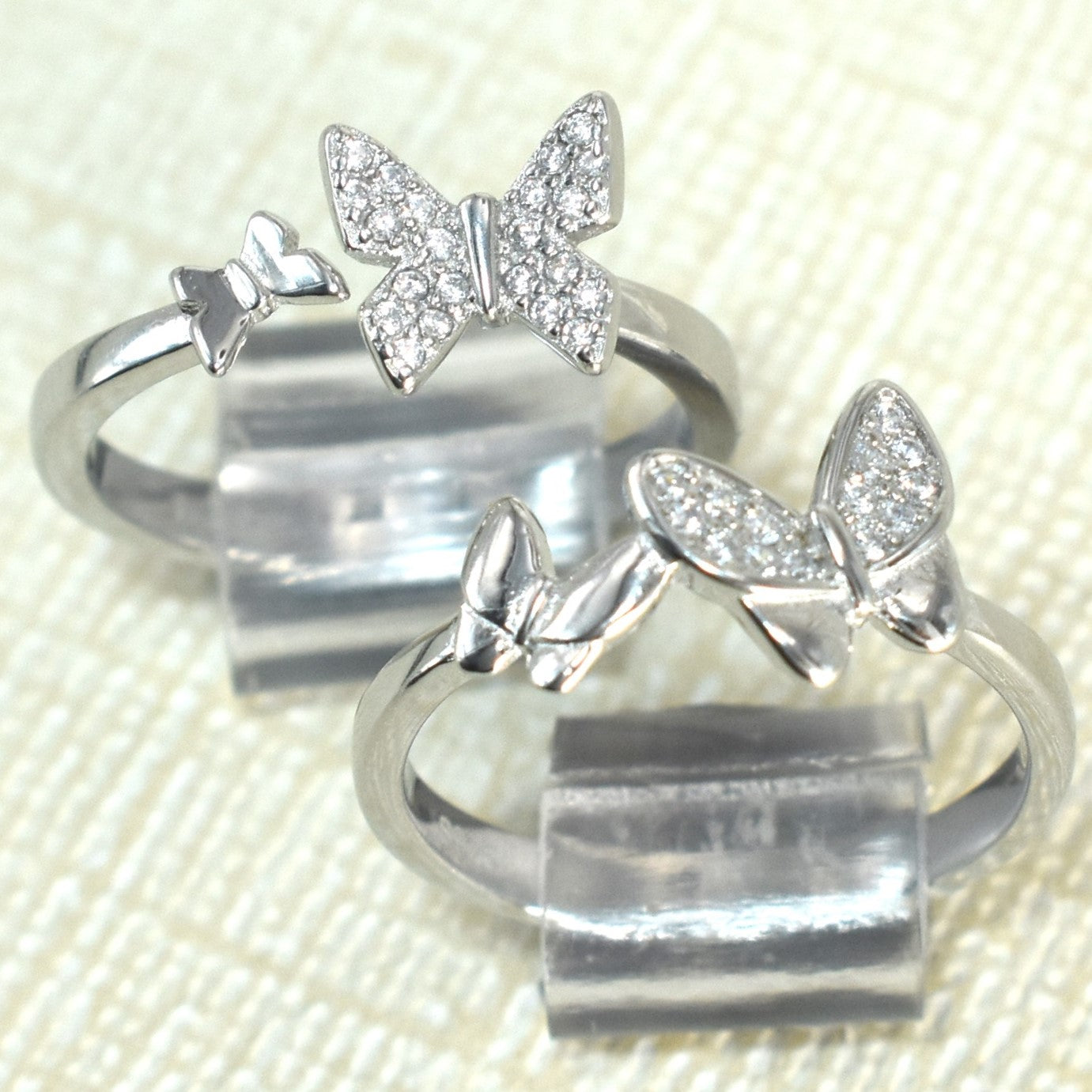 925 Plata Mariposa Anillos, Sterling Silver Protection Rings