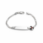 925 Sterling Silver Soccer ID Bracelet