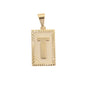 Gold Plated Pendant-Initials Square Diamond Cut