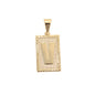 Gold Plated Pendant-Initials Square Diamond Cut