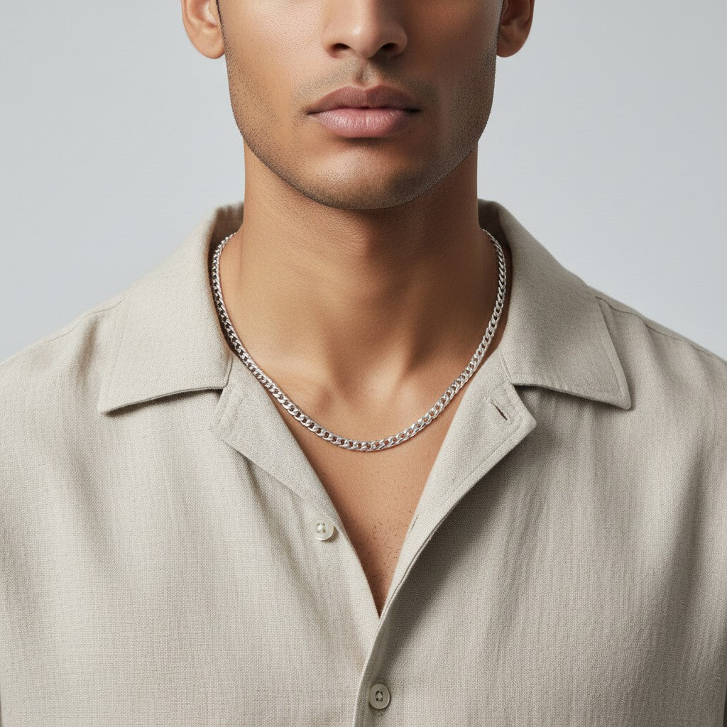 925 Sterling Silver Cuban Chain - Gauge 100