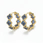 Gold Plated Multi Color Hoop Earrings