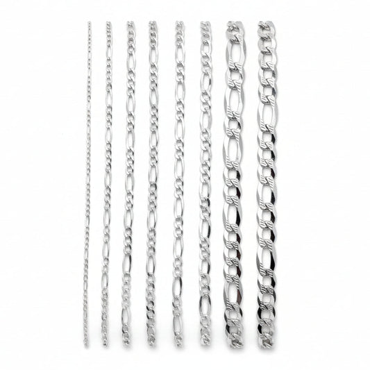 925 Sterling Silver Figaro Chain