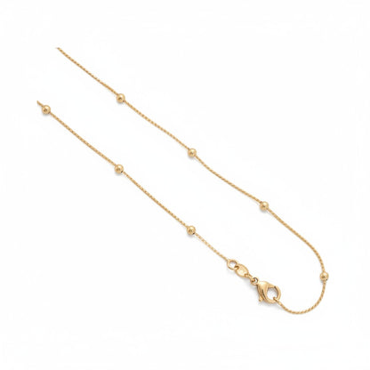 Gold Plated Station Chain Necklace