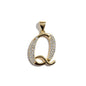 Gold Plated A-Z Cursive Initial Pendants CZ