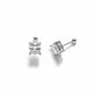 925 Sterling Silver Princess Cut CZ Stud Earrings