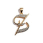 Gold Plated A-Z Cursive Initial Pendants CZ