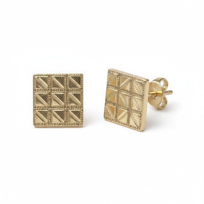 925 Sterling Silver Stud Earrings Nugget Texture