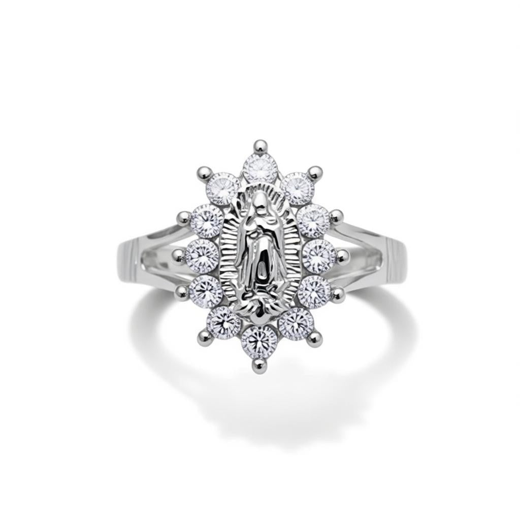 925 Sterling Silver Oval Cluster Ring