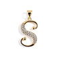 Gold Plated A-Z Cursive Initial Pendants CZ