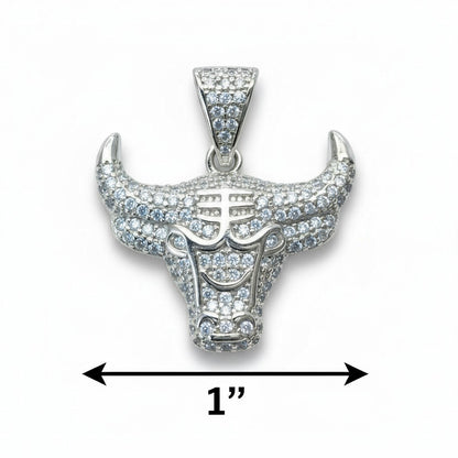 925 Sterling Silver Bull Pendant
